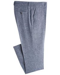 Brunello Cucinelli Pleated Linen-blend Dress Pants - Blue