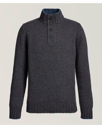 Gran Sasso - Mãlange Wool Mock Neck Sweater - Lyst