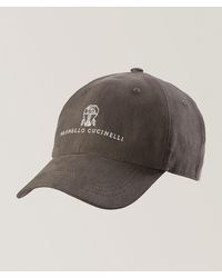 Brunello Cucinelli - Logo Script Linen Baseball Cap - Lyst