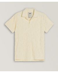 Oas - Summit Jacquard Terry Cotton Polo - Lyst
