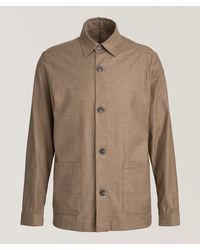 Patrick Assaraf - Linen-Wool Blend Shirt Jacket - Lyst