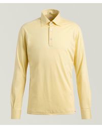 Kiton - Long-Sleeve Cotton Polo - Lyst