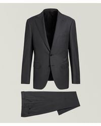 Canali - Capri Micro-Diagonal Herringbone Wool Suit - Lyst
