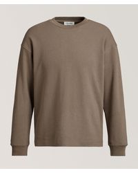 FRAME - Waffle Knit Crewneck Sweater - Lyst