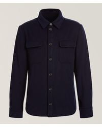 Patrick Assaraf - Wool-Cashmere Shirt Jacket - Lyst