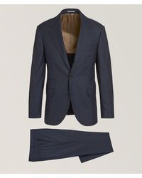 Brunello Cucinelli - Tonal Micro-Houndstooth Virgin Wool Suit - Lyst