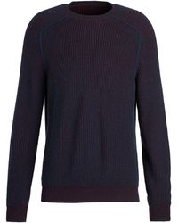 Sease Dinghy Reversible Two-tone Cashmere Crew Neck Sweater - Blue