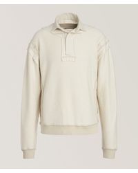 Maison Margiela - Distressed Effect Appliquã Polo Sweatshirt - Lyst