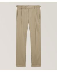 Berwich - Retrolong Brushed Twill Pleated Dress Pants - Lyst