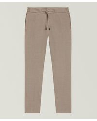 BOSS - Slim-Fit Wool-Silk Tapered Pants - Lyst