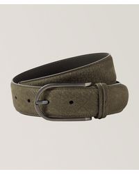 ZEGNA - Grained Nubuck Leather Belt - Lyst