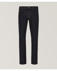 Canali - Slim Fit Washed Five-Pocket Cotton-Blend Jeans - Lyst
