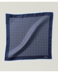 Brioni - Patterned Silk Pocket Square - Lyst
