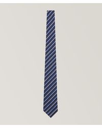 Emporio Armani - Striped Jacquard Silk Tie - Lyst