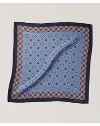 Kiton - Micro-Mosaic Border Silk Pocket Square - Lyst