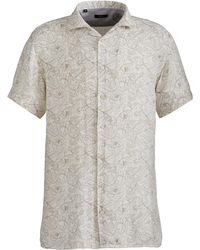 Benson Floral Cotton-blend Sport Shirt - Natural