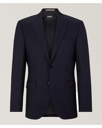 BOSS - Single-Breasted Virgin-Wool Serge Sport Jacket - Lyst
