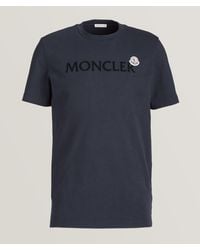 Moncler - Script Logo Jersey Cotton T-shirt - Lyst