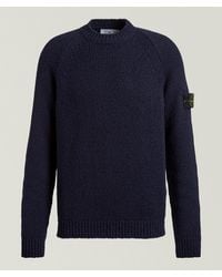 Stone Island - Wool-Blend Crewneck Sweater - Lyst