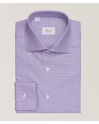 Brioni - William Check Cotton Dress Shirt - Lyst