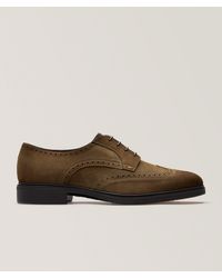 Santoni - Easy Suede Wingtip Brogues - Lyst