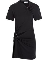 Rabanne - Cut-Out Stretch-Cotton Mini Dress - Lyst
