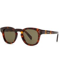 Celine - Round-frame Sunglasses , Designer-stamped Arms, 100% Uv Protection - Lyst