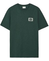 Les Deux - Italian Logo-Print Cotton T-Shirt - Lyst
