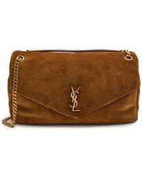 Saint Laurent - Calypso Large Padded Suede Shoulder Bag - Lyst