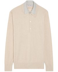 Acne Studios - Layered-Effect Silk And Wool-Blend Polo Top - Lyst