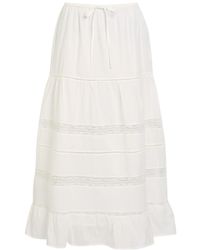 Rails - Hettie Lace-Trim Cotton Maxi Skirt - Lyst