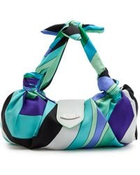 PUCCI - Emilio Printed Silk-Twill Shoulder Bag - Lyst
