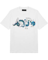 Amiri - Dragon Logo-print Cotton T-shirt - Lyst