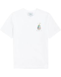 Casablancabrand - Objets En Vrac Printed Cotton T-Shirt - Lyst