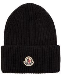 Moncler - Ribbed Knit Beanie - Lyst
