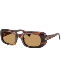 Miu Miu - Rectangle-Frame Sunglasses - Lyst