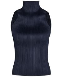 Pleats Please Issey Miyake - Pleated Woven Top - Lyst