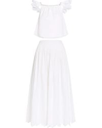 Les Vacances d'Irina - Little Wings Scalloped Cotton Co-Ord - Lyst
