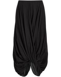 TOTEME - Cocoon Cotton-Blend Midi Skirt - Lyst