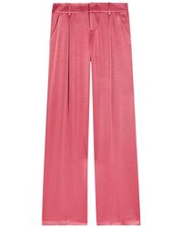 Alice + Olivia - Eric Wide-Leg Satin Trousers - Lyst