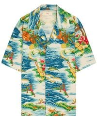 CHERRY LA - Hawaiian Vacation Printed Rayon Poplin Shirt - Lyst
