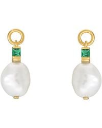 V By Laura Vann - Fleur 18kt Gold Vermeil Drop Earrings - Lyst