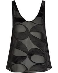 Delos - Mira Devoré Georgette Top - Lyst