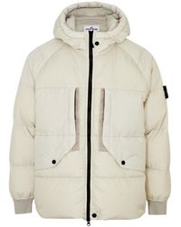 Stone Island - Crinkle Reps Hooded Quilted Nylon Jacket - Lyst