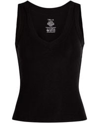 Tala - 365 Ribbed V-Neck Stretch-Modal Vest - Lyst