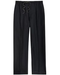 Maison Margiela - Straight-Leg Cotton-Blend Trousers - Lyst