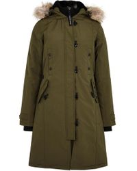 Canada Goose Kensington Olive Fur-trimmed Parka - Green