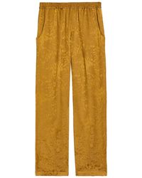 Delos - Tao Textured Jacquard Satin Trousers - Lyst