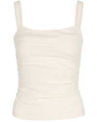 Reformation - Trish Ruched Stretch-Cotton Top - Lyst