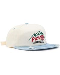 Picante - Peaks Crew Embroidered Cotton And Denim Cap - Lyst